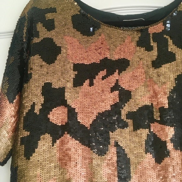 Vintage Sequin Silk Blouse Jean for Joseph Le Bon blouse top - Picture 5 of 8